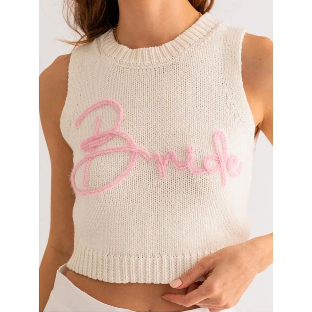 Le Lis “Bride” Knit Sweater Tank Top Size Medium